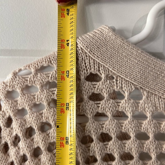 Lands' End Open Knit Swim Cover Up Sz 1X Boho Crochet Nautical Vacation Cruise - Picture 6 of 9